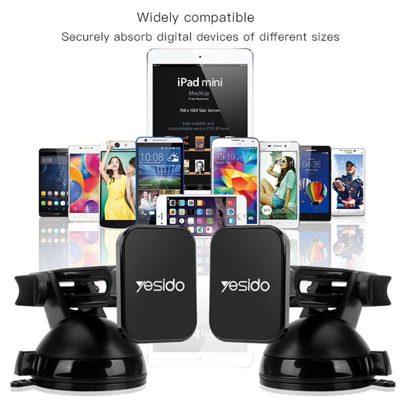 YESIDO C39 Universal Dashboard Sugekop Magnetisk Bilholder Telefon Holder Stander YESIDO C39 Universal Dashboard Sugekop Magnetisk Bilholder Telefon Holder Stander